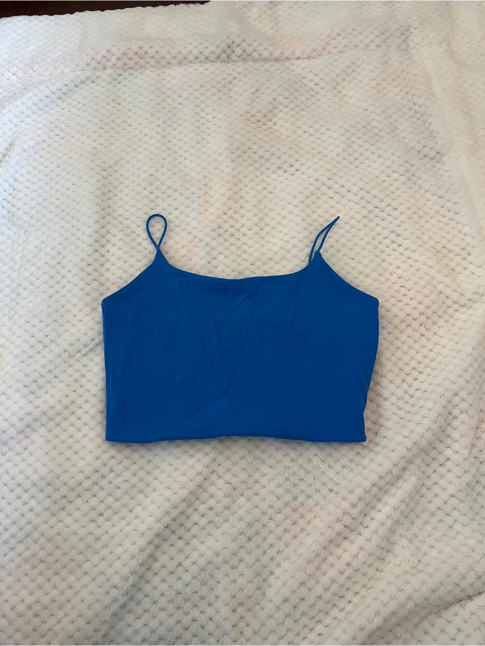 Garage Royal Blue Spaghetti Strap Crop Top